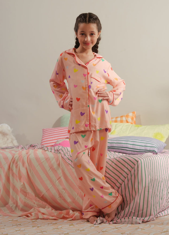 Sprinkles Girls RTW Printed Viscose 2 Piece Suit Rosy Slumber Summer Collection