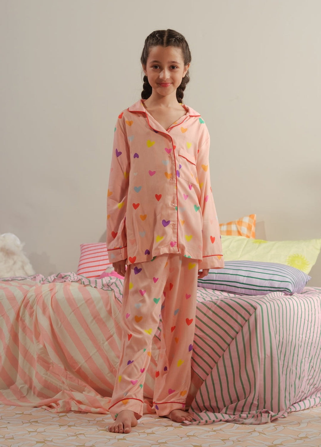 Sprinkles Girls RTW Printed Viscose 2 Piece Suit Rosy Slumber Summer Collection