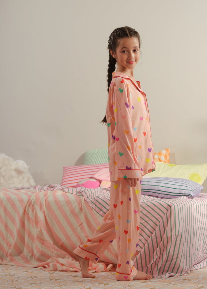 Sprinkles Girls RTW Printed Viscose 2 Piece Suit Rosy Slumber Summer Collection