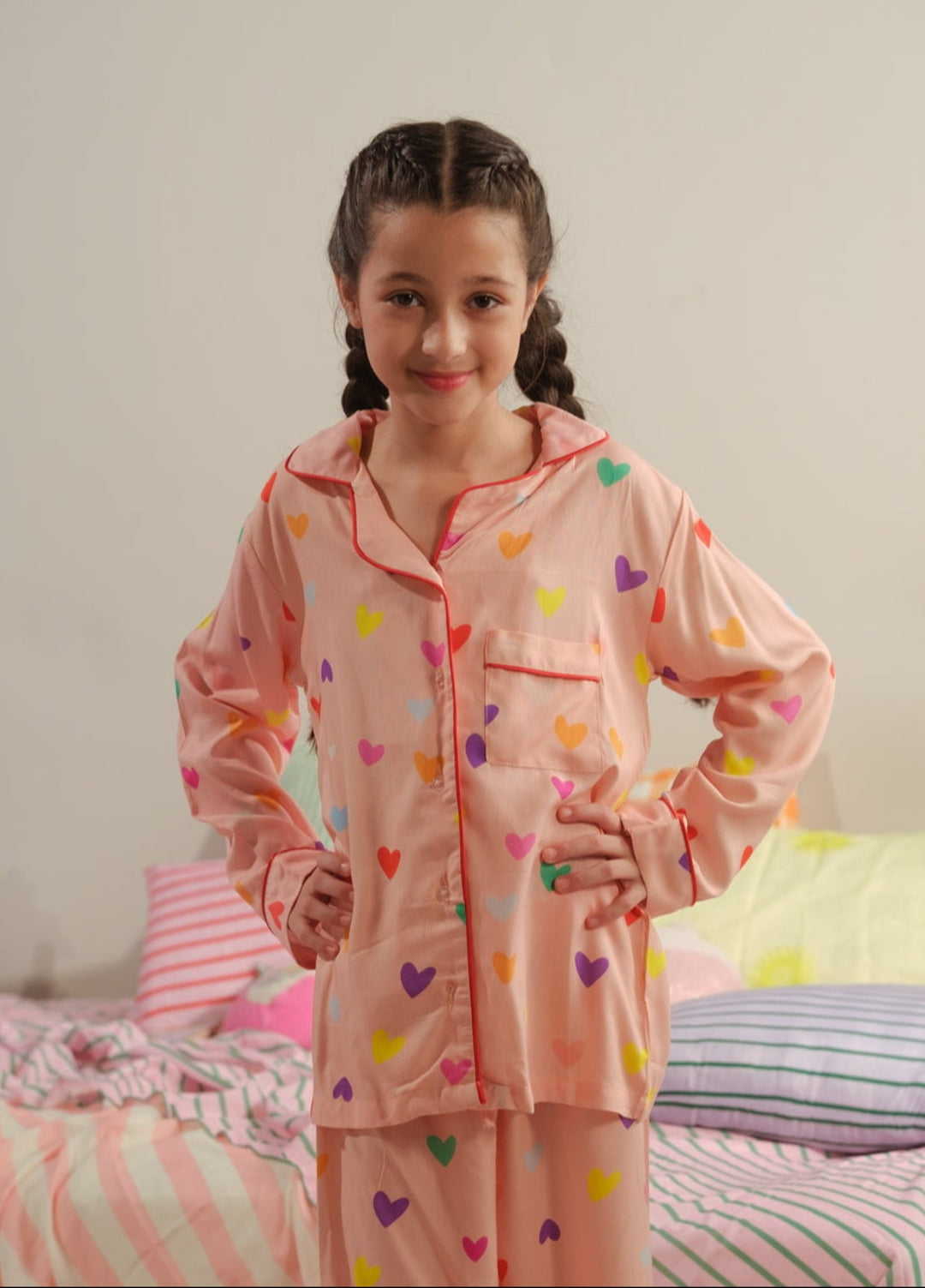 Sprinkles Girls RTW Printed Viscose 2 Piece Suit Rosy Slumber Summer Collection
