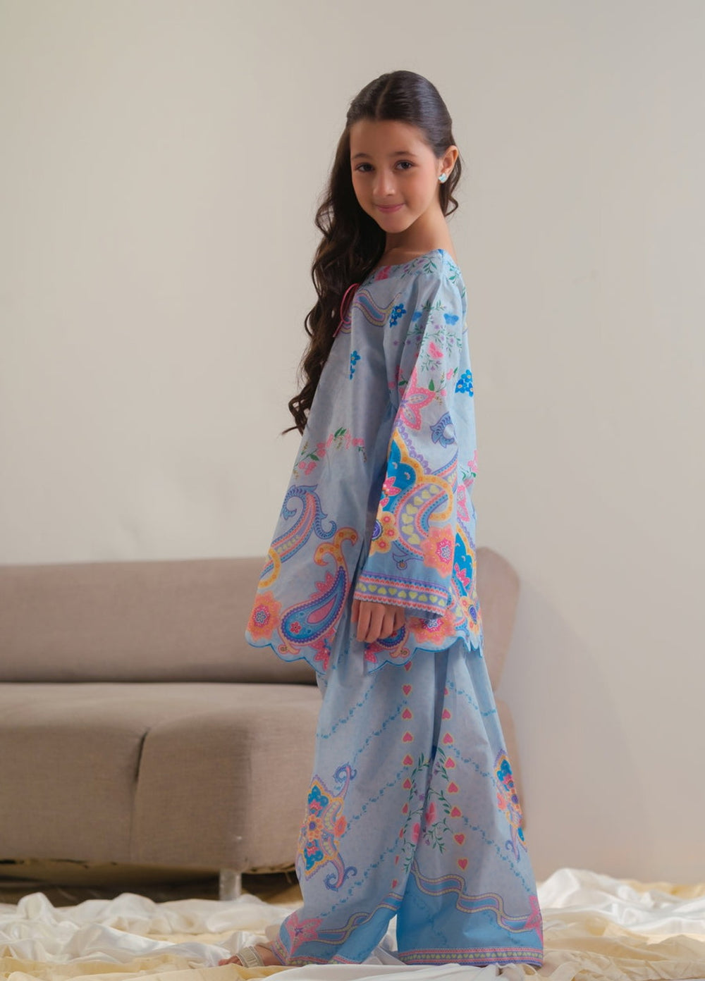Sprinkles Girls RTW Printed Cotton 2 Piece Suit Celestial Garden Summer Collection