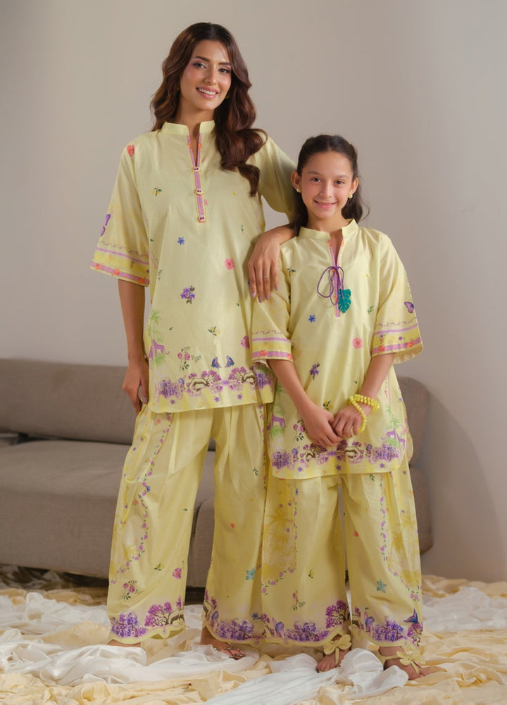 Sprinkles Girls RTW Printed Cotton 2 Piece Suit Yellow Radiance Summer Collection