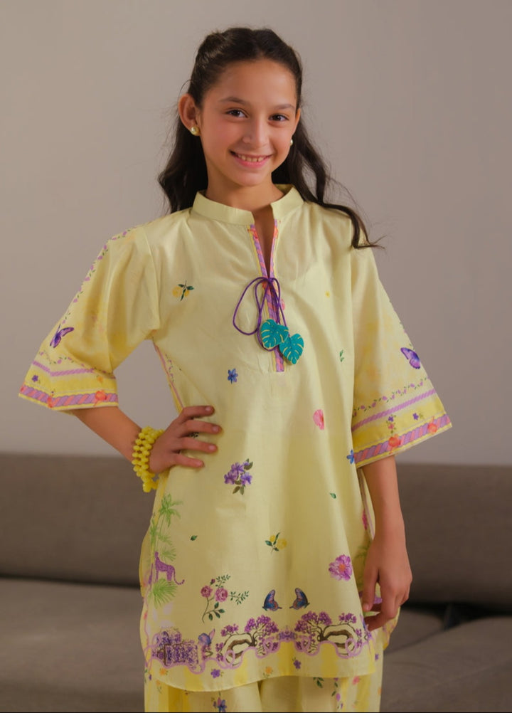 Sprinkles Girls RTW Printed Cotton 2 Piece Suit Yellow Radiance Summer Collection