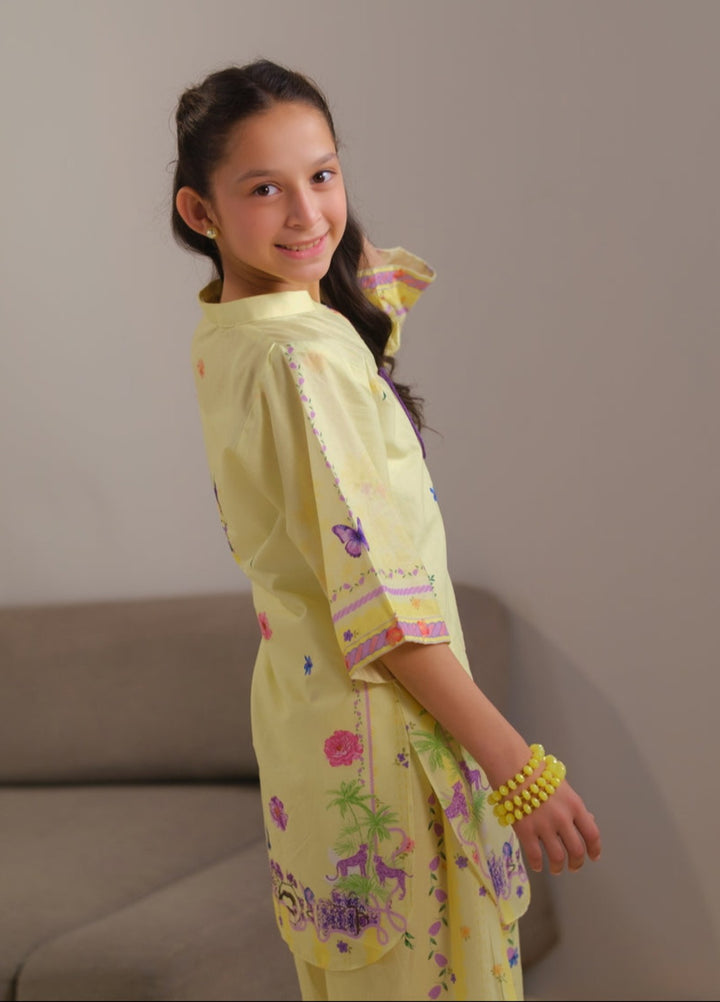 Sprinkles Girls RTW Printed Cotton 2 Piece Suit Yellow Radiance Summer Collection