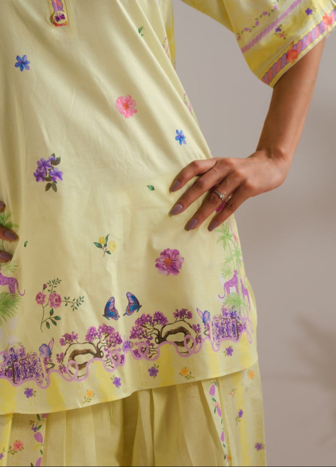 Sprinkles Girls RTW Printed Cotton 2 Piece Suit Yellow Radiance Summer Collection