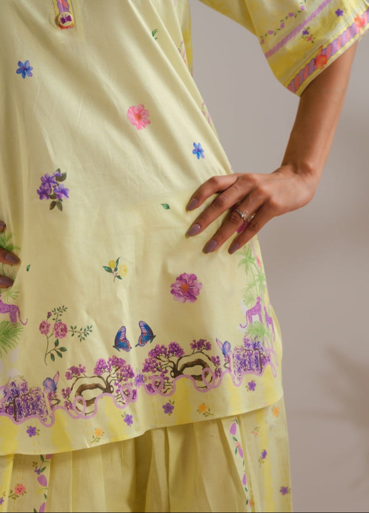 Sprinkles Girls RTW Printed Cotton 2 Piece Suit Yellow Radiance Summer Collection