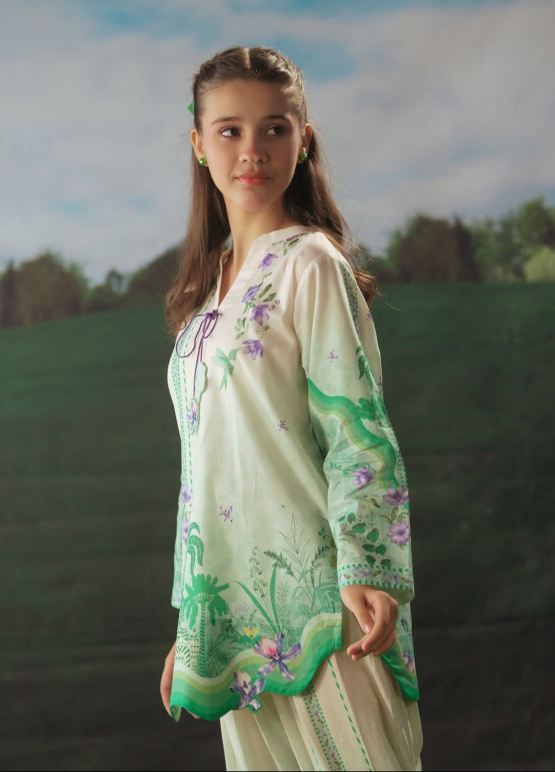 Sprinkles Girls RTW Printed Cotton 2 Piece Suit Meadow Grace Summer Collection