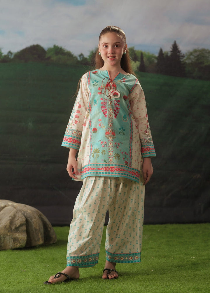 Sprinkles Girls RTW Printed Cotton 2 Piece Suit Serene Jewel Summer Collection
