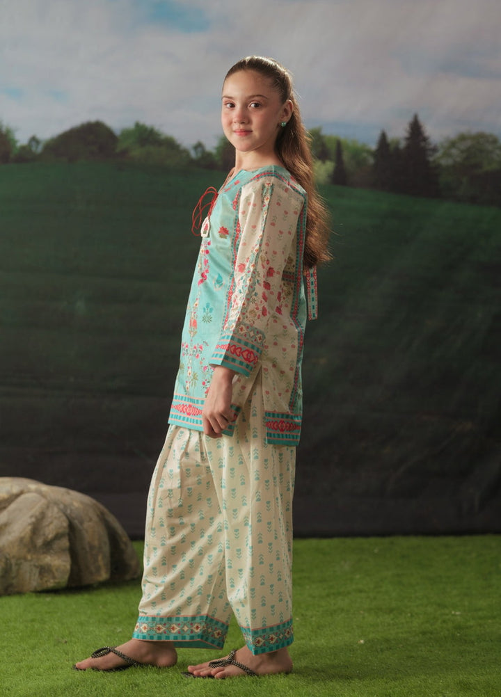Sprinkles Girls RTW Printed Cotton 2 Piece Suit Serene Jewel Summer Collection