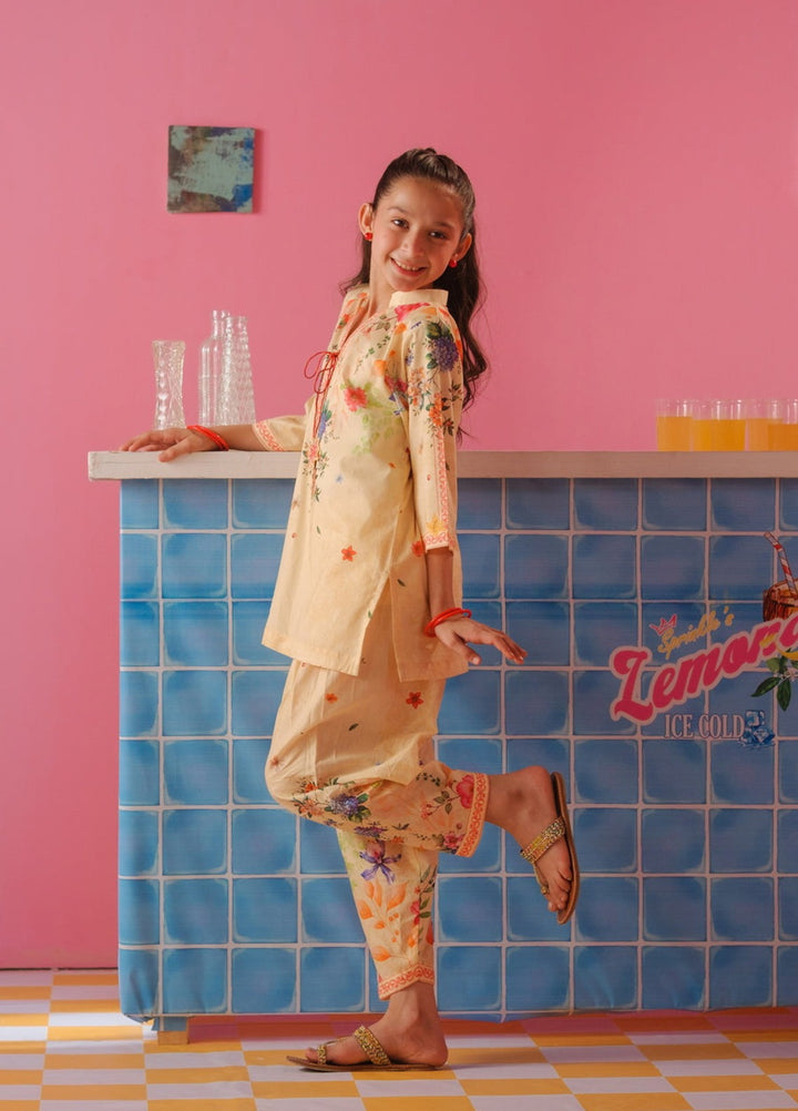 Sprinkles Girls RTW Printed Cotton 2 Piece Suit Sunlit Bloom Summer Collection