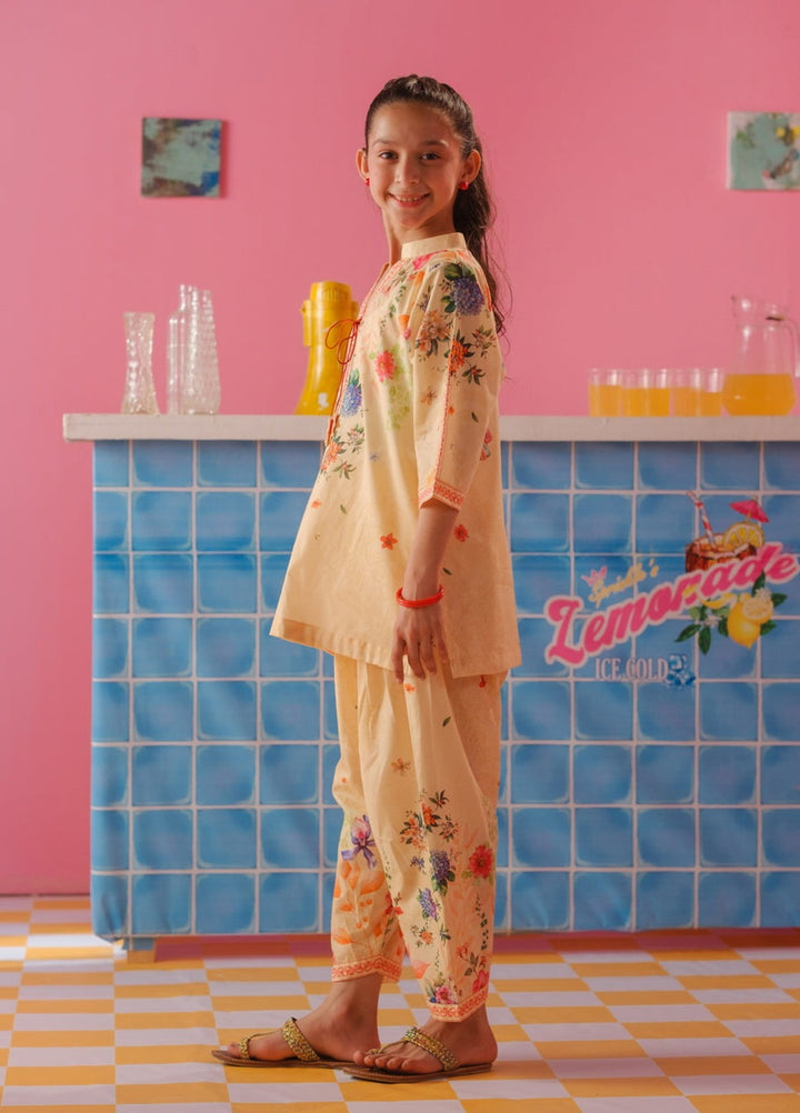 Sprinkles Girls RTW Printed Cotton 2 Piece Suit Sunlit Bloom Summer Collection