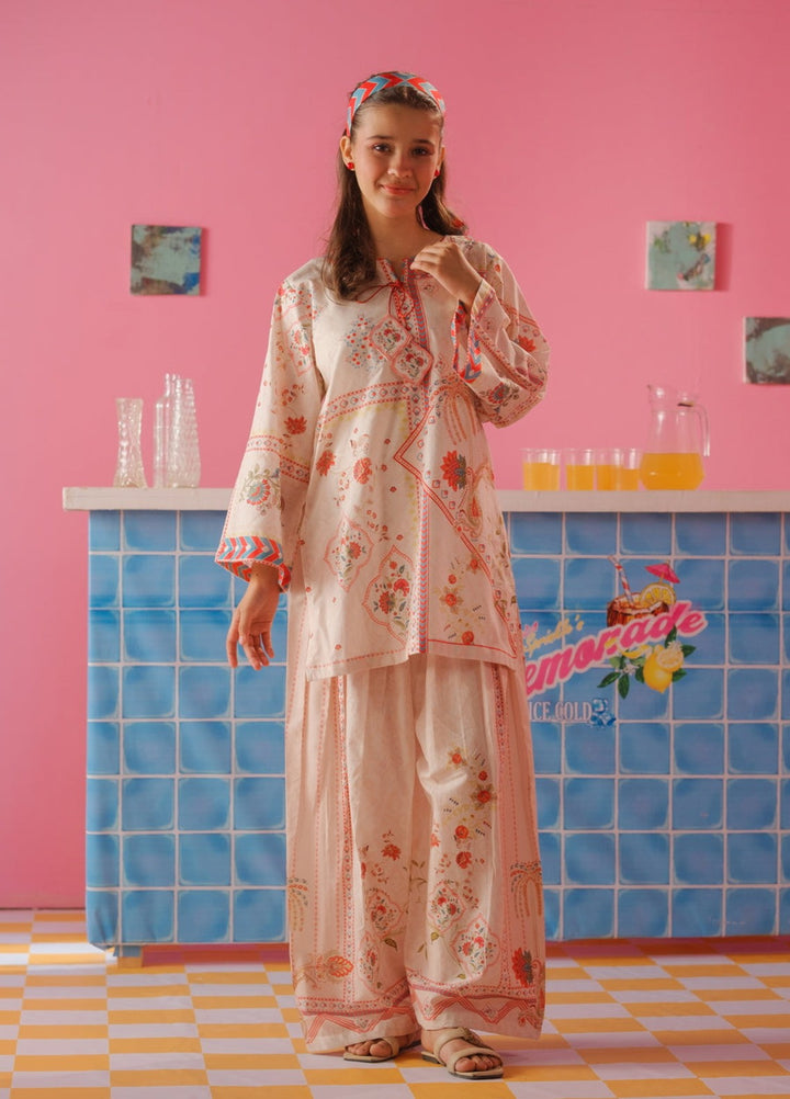 Sprinkles Girls RTW Printed Cotton 2 Piece Suit Amber Glow Summer Collection