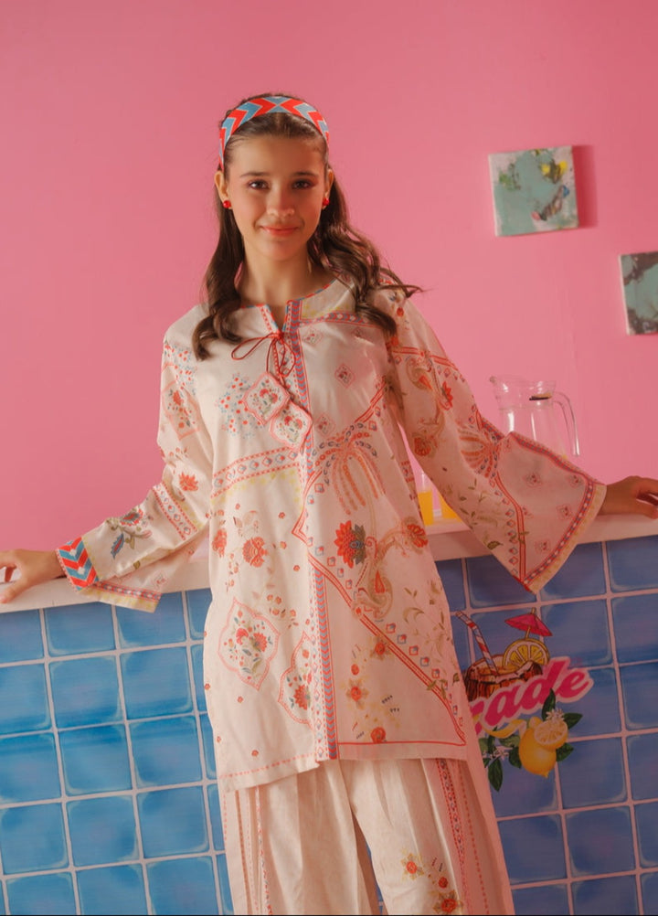 Sprinkles Girls RTW Printed Cotton 2 Piece Suit Amber Glow Summer Collection