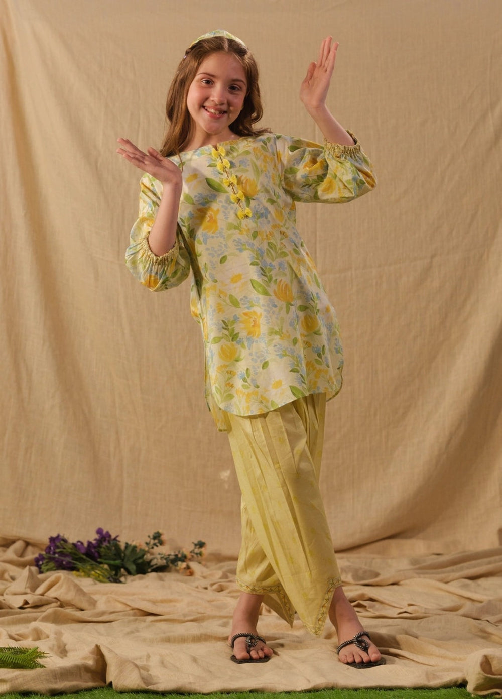 Sprinkles Girls RTW Printed Cotton 2 Piece Suit Sunny Tassel Summer Collection