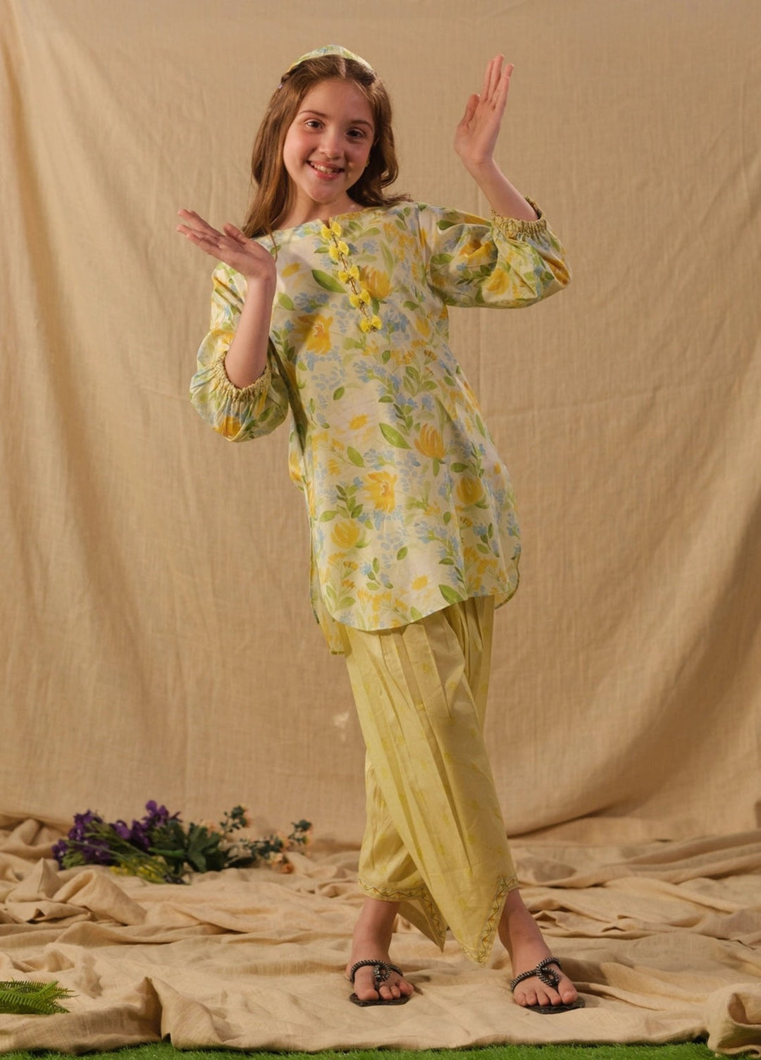 Sprinkles Girls RTW Printed Cotton 2 Piece Suit Sunny Tassel Summer Collection