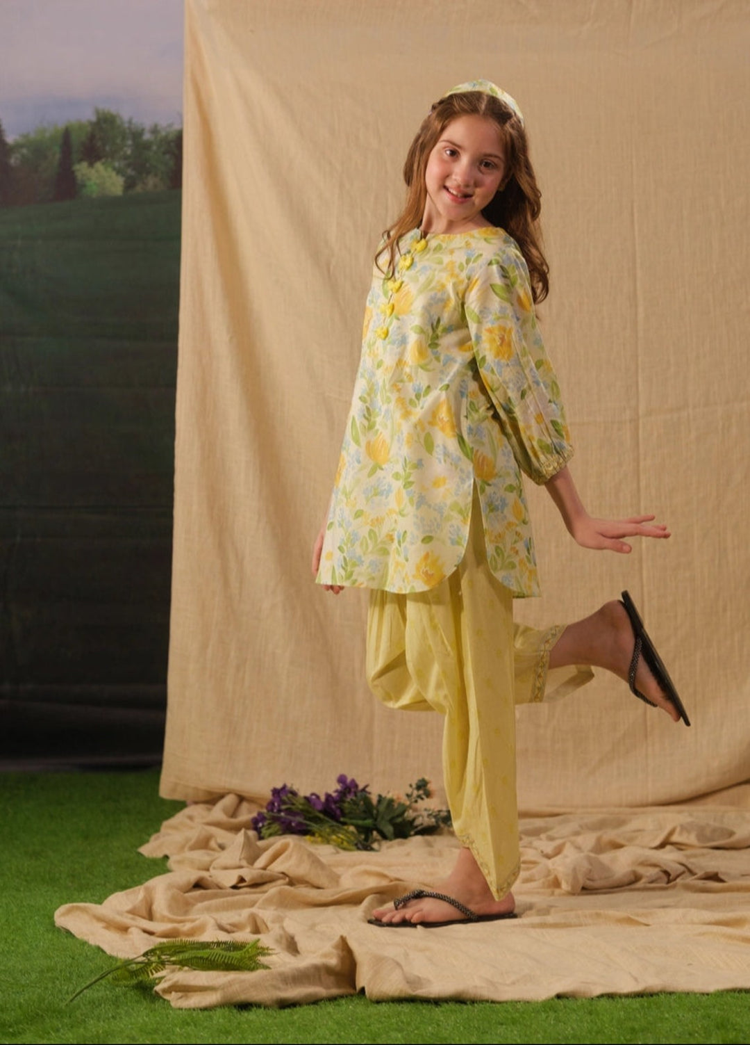 Sprinkles Girls RTW Printed Cotton 2 Piece Suit Sunny Tassel Summer Collection