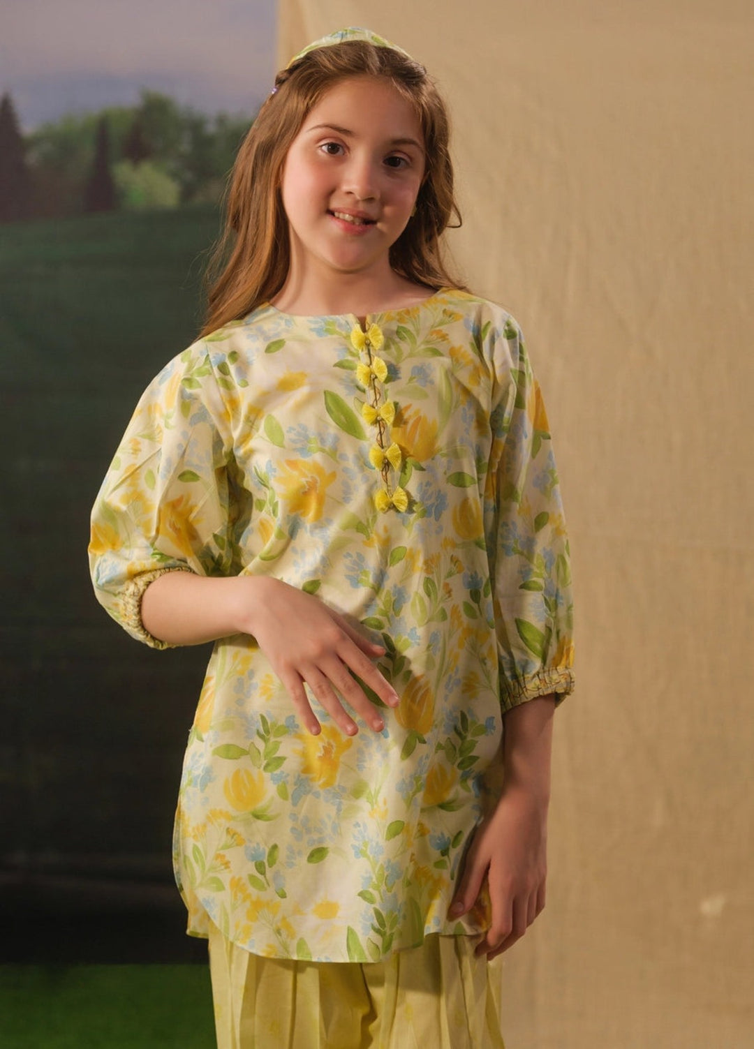 Sprinkles Girls RTW Printed Cotton 2 Piece Suit Sunny Tassel Summer Collection