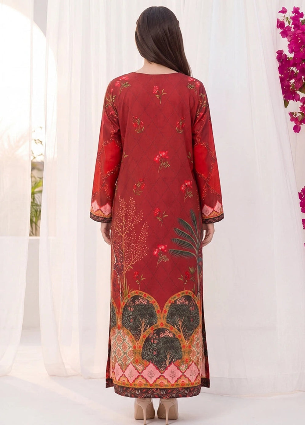 Salitex Women RTW Printed Raw Silk 1 Piece Suit S26KFT1PEVCL952 Casual Collection