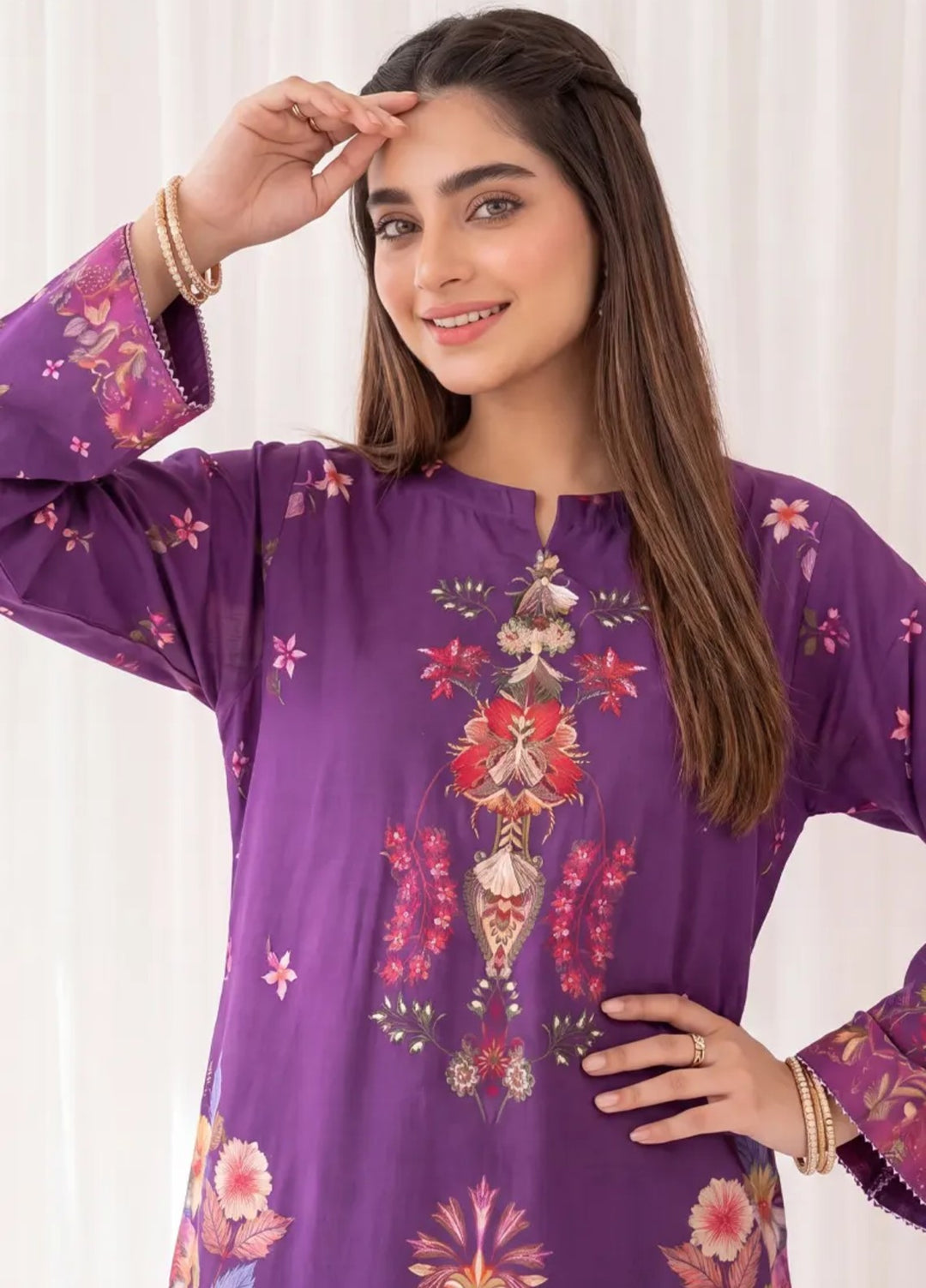 Salitex Women RTW Printed Raw Silk 1 Piece Suit S26KFT1PEVCL951 Casual Collection