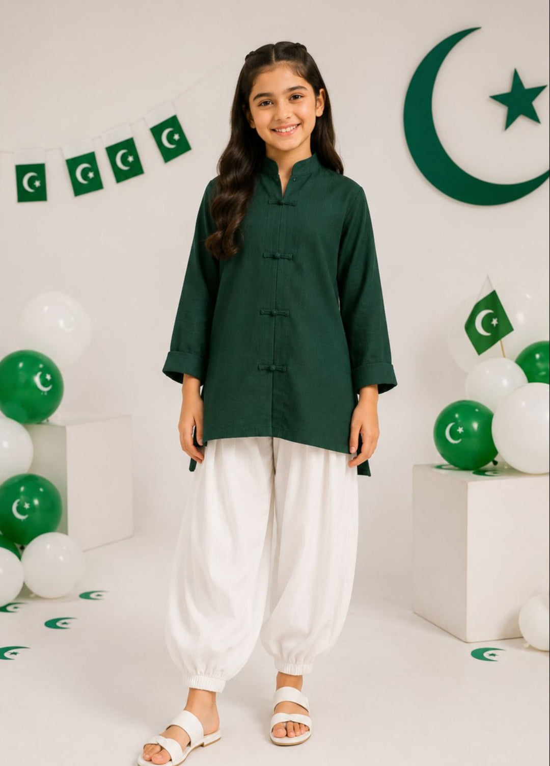 Sprinkles Girls RTW Printed Blended 1 Piece Suit Emerald Heritage Top Summer Collection