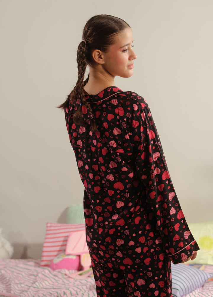 Sprinkles Girls RTW Printed Boski Linen 2 Piece Suit Velvet Hearts Summer Collection