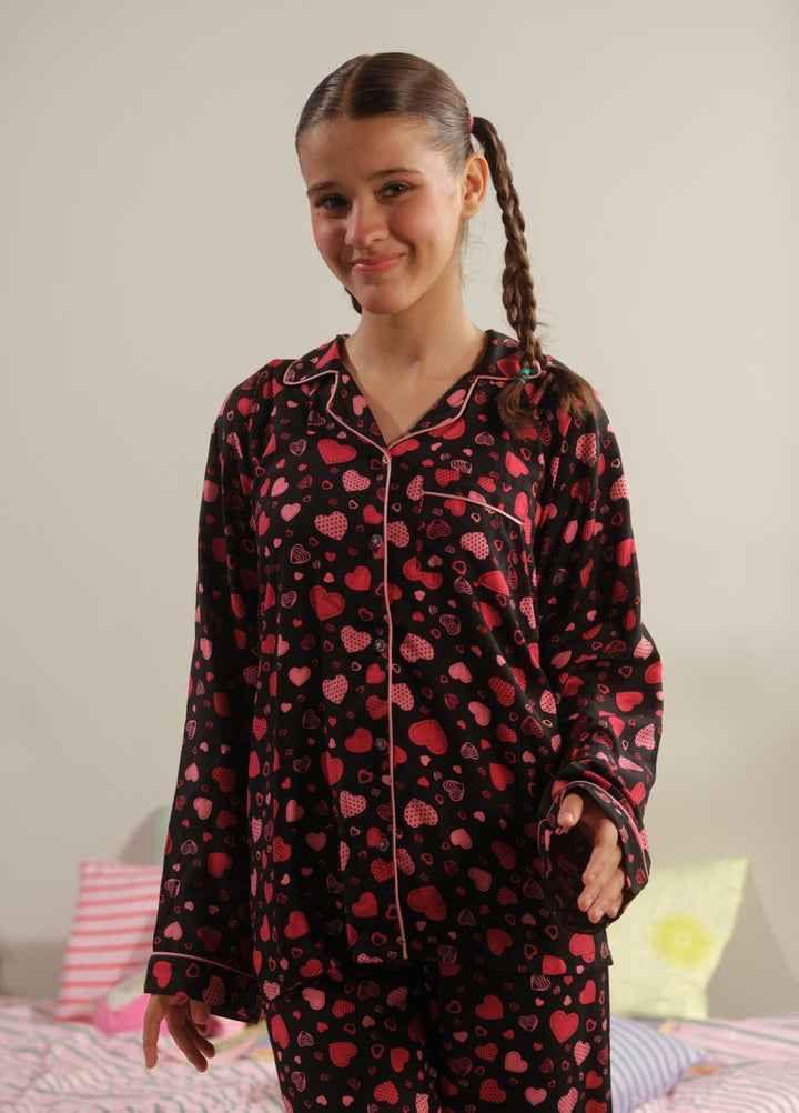 Sprinkles Girls RTW Printed Boski Linen 2 Piece Suit Velvet Hearts Summer Collection