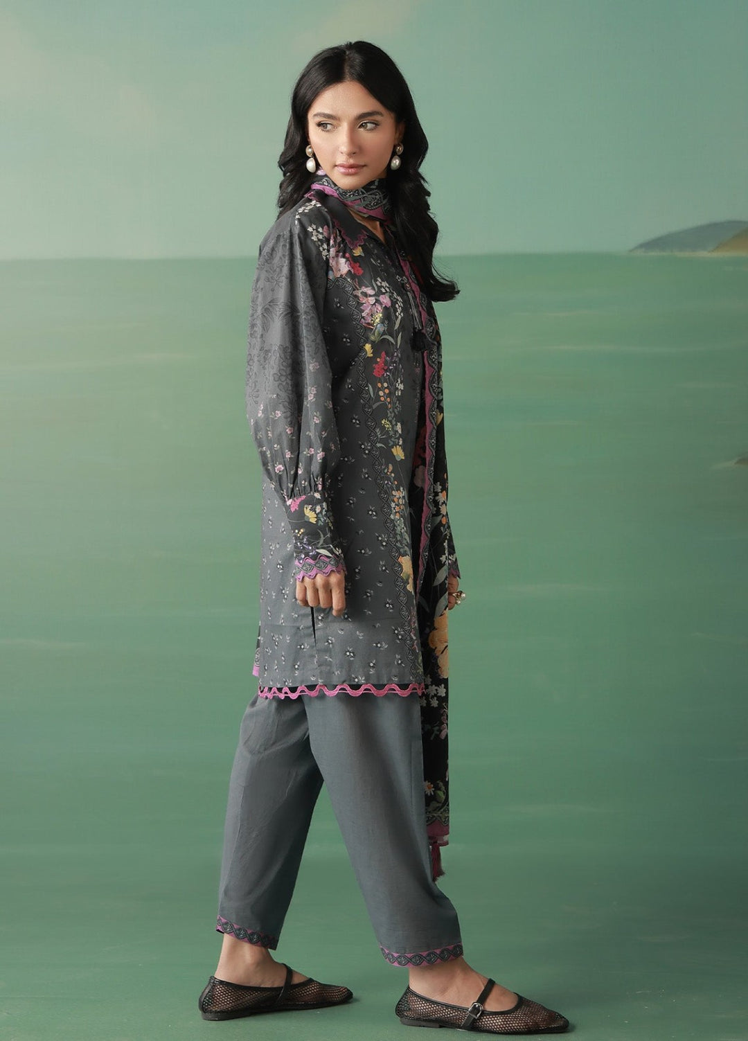 Sahar Women Unstitched Printed Cambric 3 Piece Suit Mosaelle Casual Collection