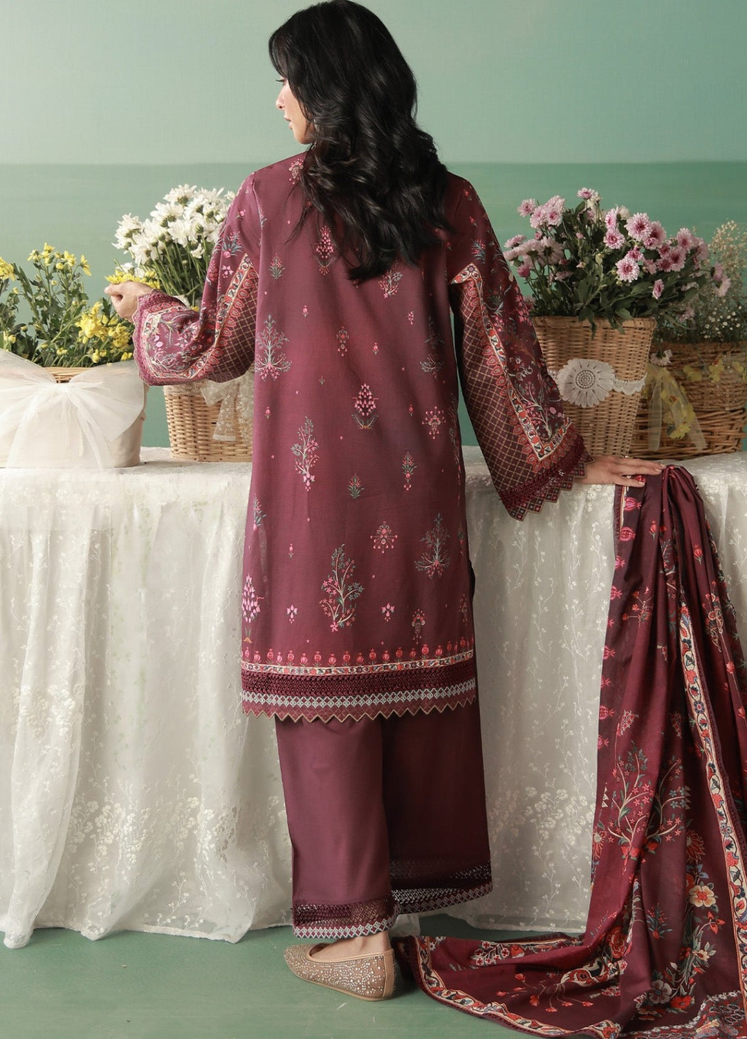 Sahar Women Unstitched Printed Cambric 3 Piece Suit Merlotia Casual Collection