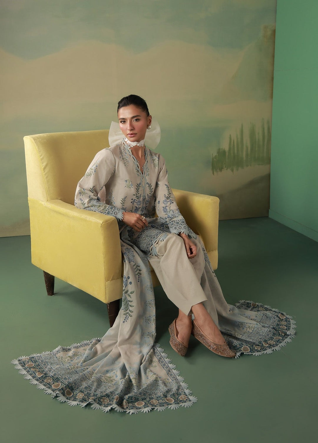 Sahar Women Unstitched Printed Cambric 3 Piece Suit Fleurielle Casual Collection