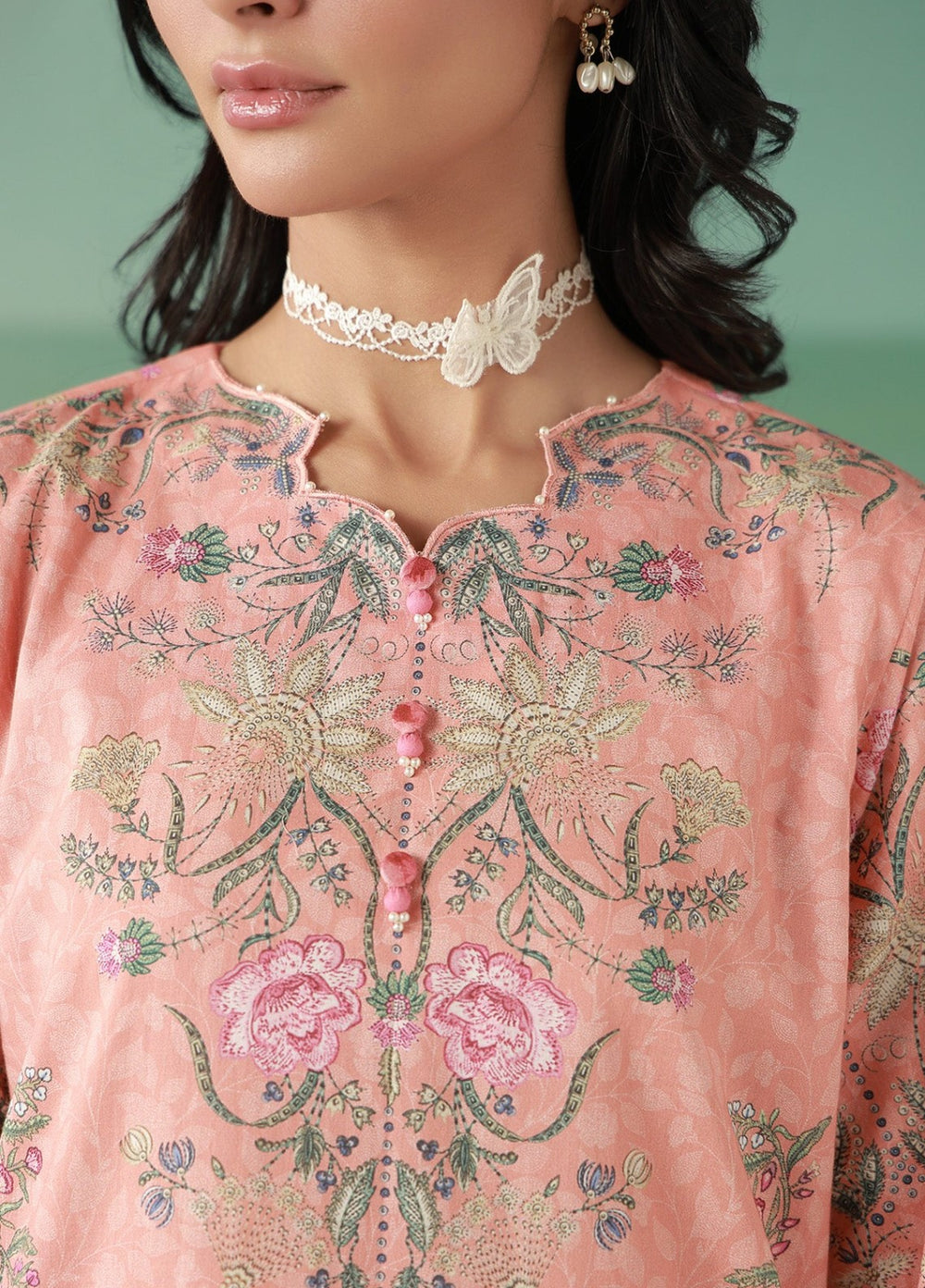 Sahar Women Unstitched Printed Cambric 3 Piece Suit Peachvine Casual Collection