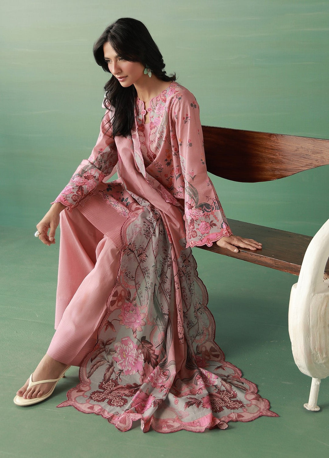 Sahar Women Unstitched Printed Cambric 3 Piece Suit Rosavelle Casual Collection