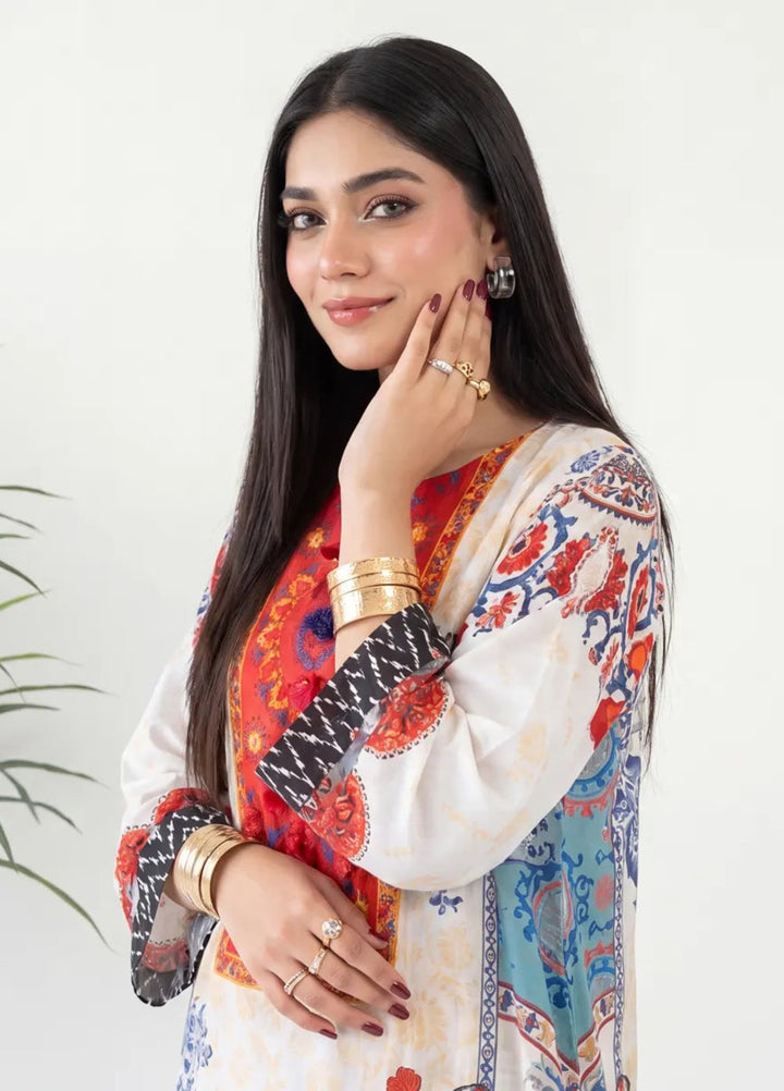 Salitex Women RTW Printed Raw Silk 1 Piece Suit S26KFT1PEVCL953 Casual Collection