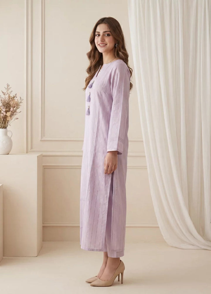 Salitex Women RTW Solids Khaadi Net 1 Piece Suit S26L1PBL015 Casual Collection