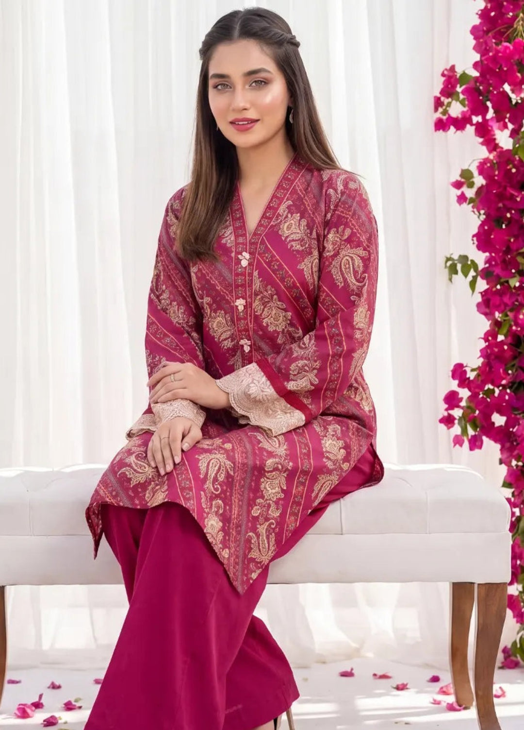 Salitex Women RTW Embroidered Cambric 1 Piece Suit SPL1PEE007 Casual Collection