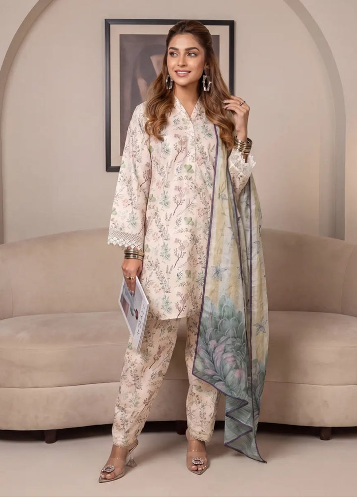 Salitex Women RTW Printed Raw Silk 3 Piece Suit S26L3PNRES842 Casual Collection