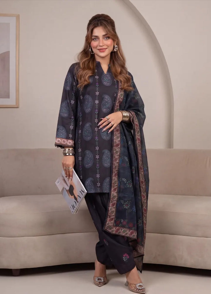 Salitex Women RTW Printed Raw Silk 3 Piece Suit S26L3PNRES843 Casual Collection