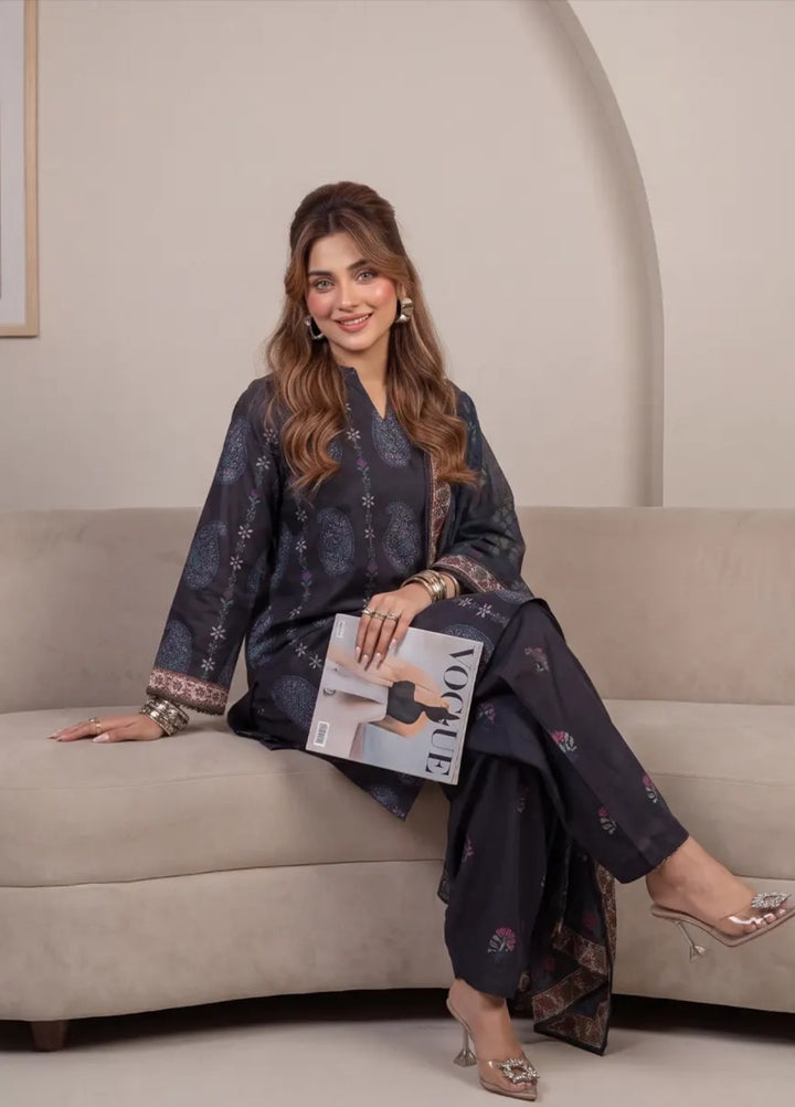 Salitex Women RTW Printed Raw Silk 3 Piece Suit S26L3PNRES843 Casual Collection