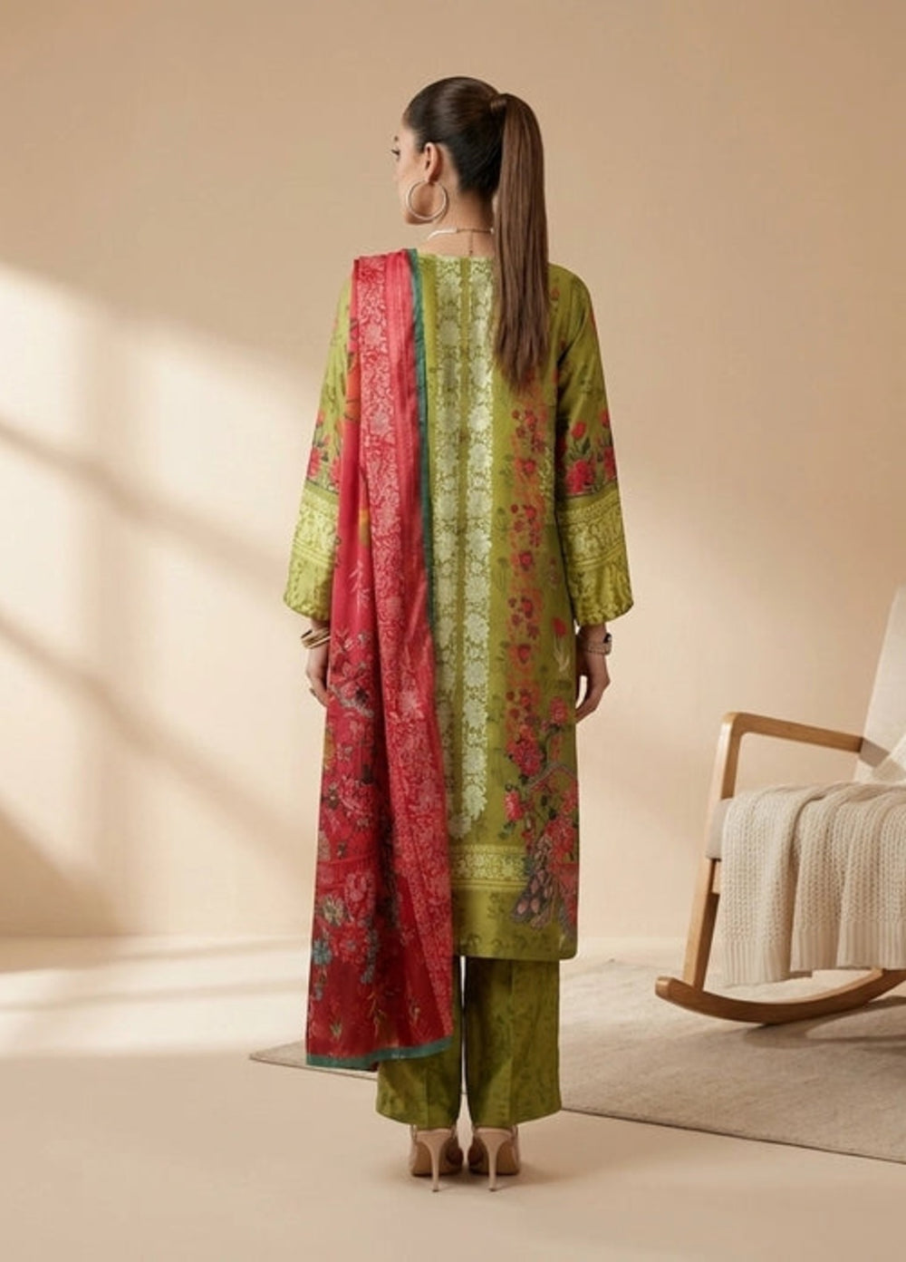 Salitex Women RTW Printed Shamooz 3 Piece Suit SPL3PEF534 Casual Collection