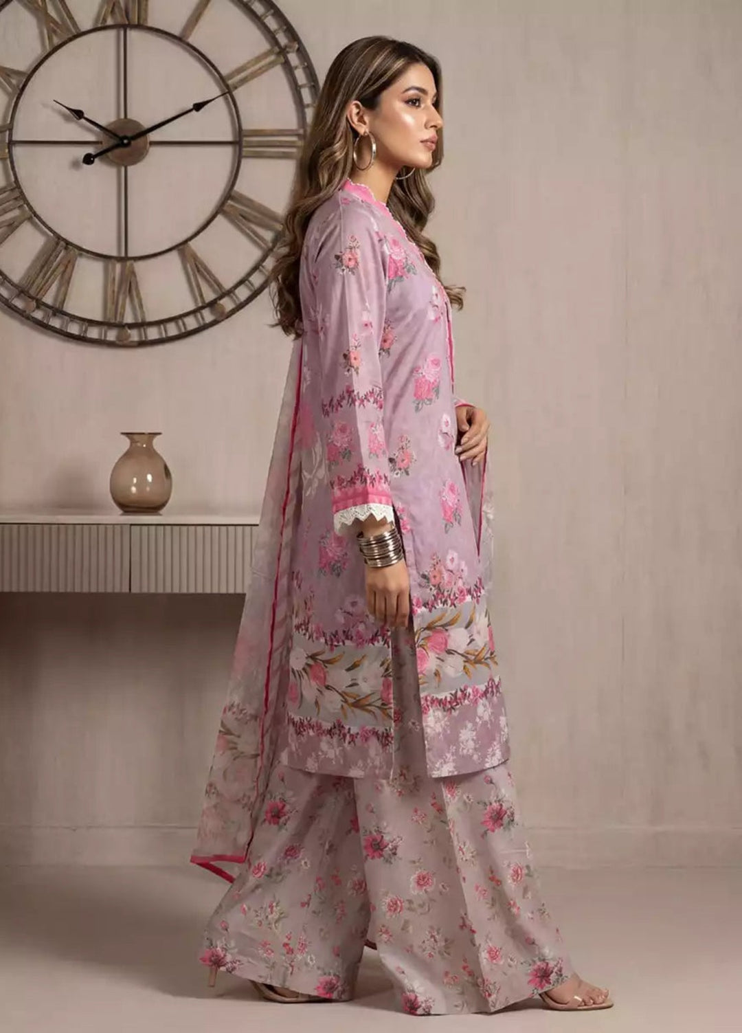 Salitex Women RTW Printed Cotton 3 Piece Suit WP7L3PEC332 Casual Collection