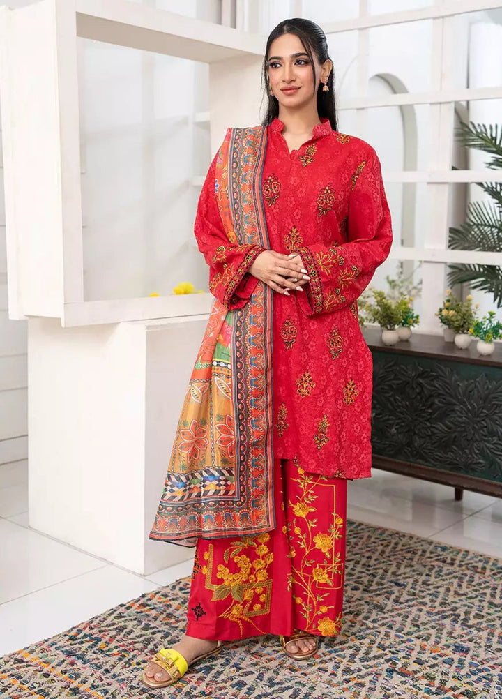 Salitex Women RTW Embroidered Jacquard 3 Piece Suit WP7L3PEC383 Casual Collection