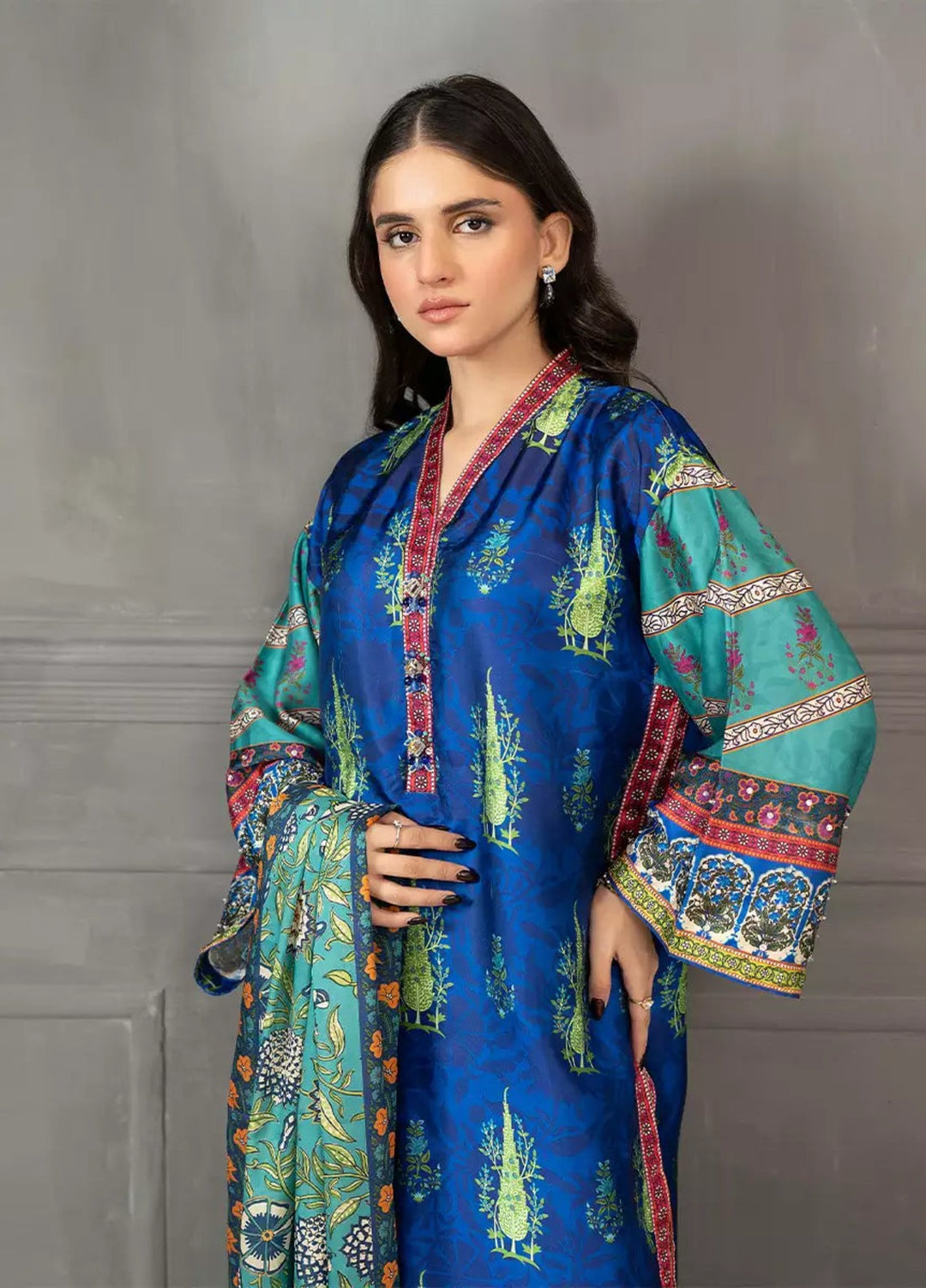 Salitex Women RTW Printed Shamooz 3 Piece Suit WP7L4PEF344 Casual Collection
