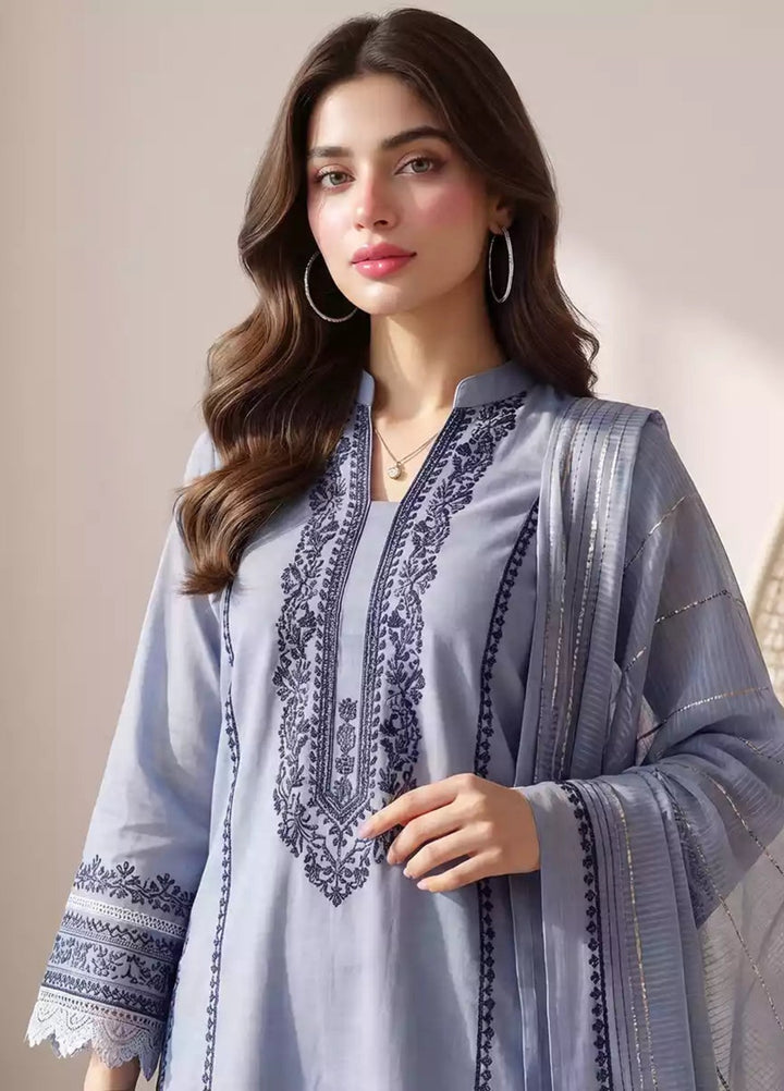 Salitex Women RTW Embroidered Slub 3 Piece Suit EUAL3PELP181 Casual Collection