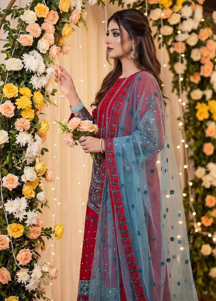 Salitex Women RTW Embroidered Cotton Net 3 Piece Suit SPL3PEF070 Casual Collection
