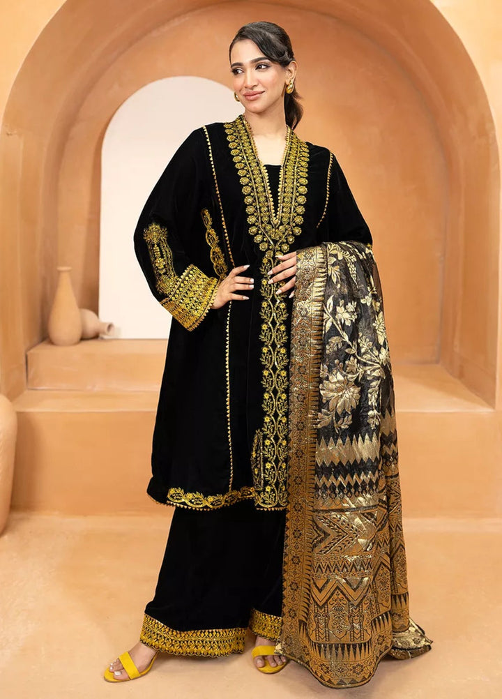Salitex Women RTW Embroidered Velvet 3 Piece Suit WP7L3PEF483 Casual Collection