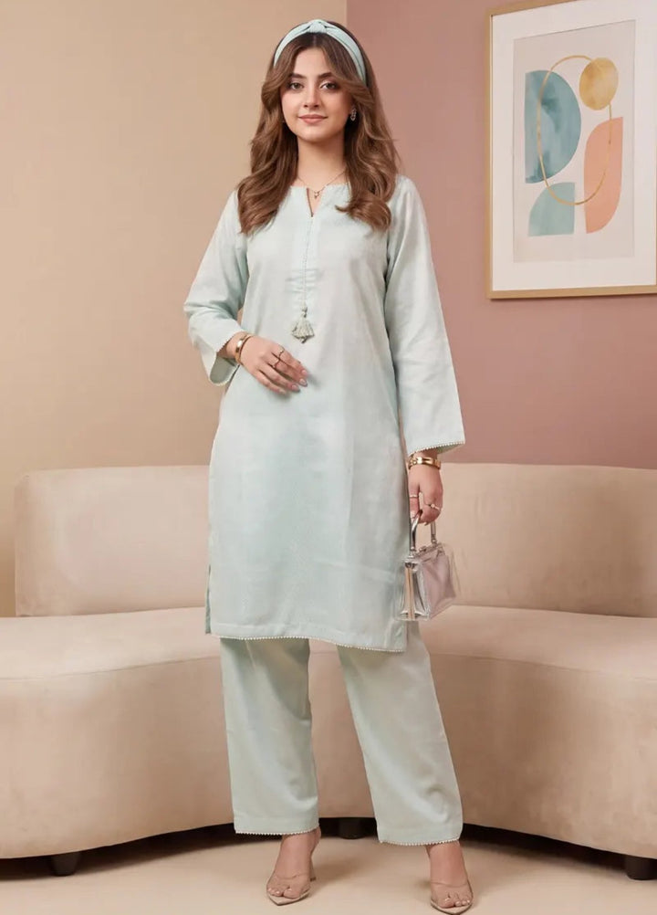 Salitex Women RTW Solids Jacquard 2 Piece Suit S26L2SPBL004 Casual Collection