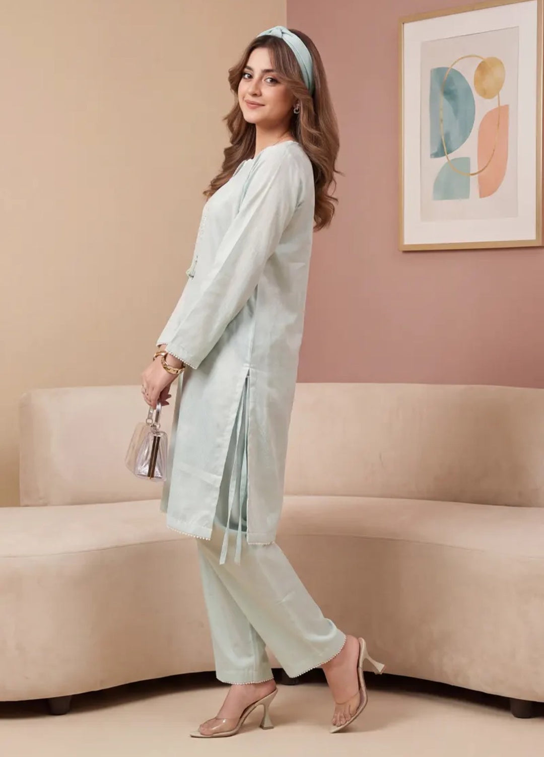 Salitex Women RTW Solids Jacquard 2 Piece Suit S26L2SPBL004 Casual Collection