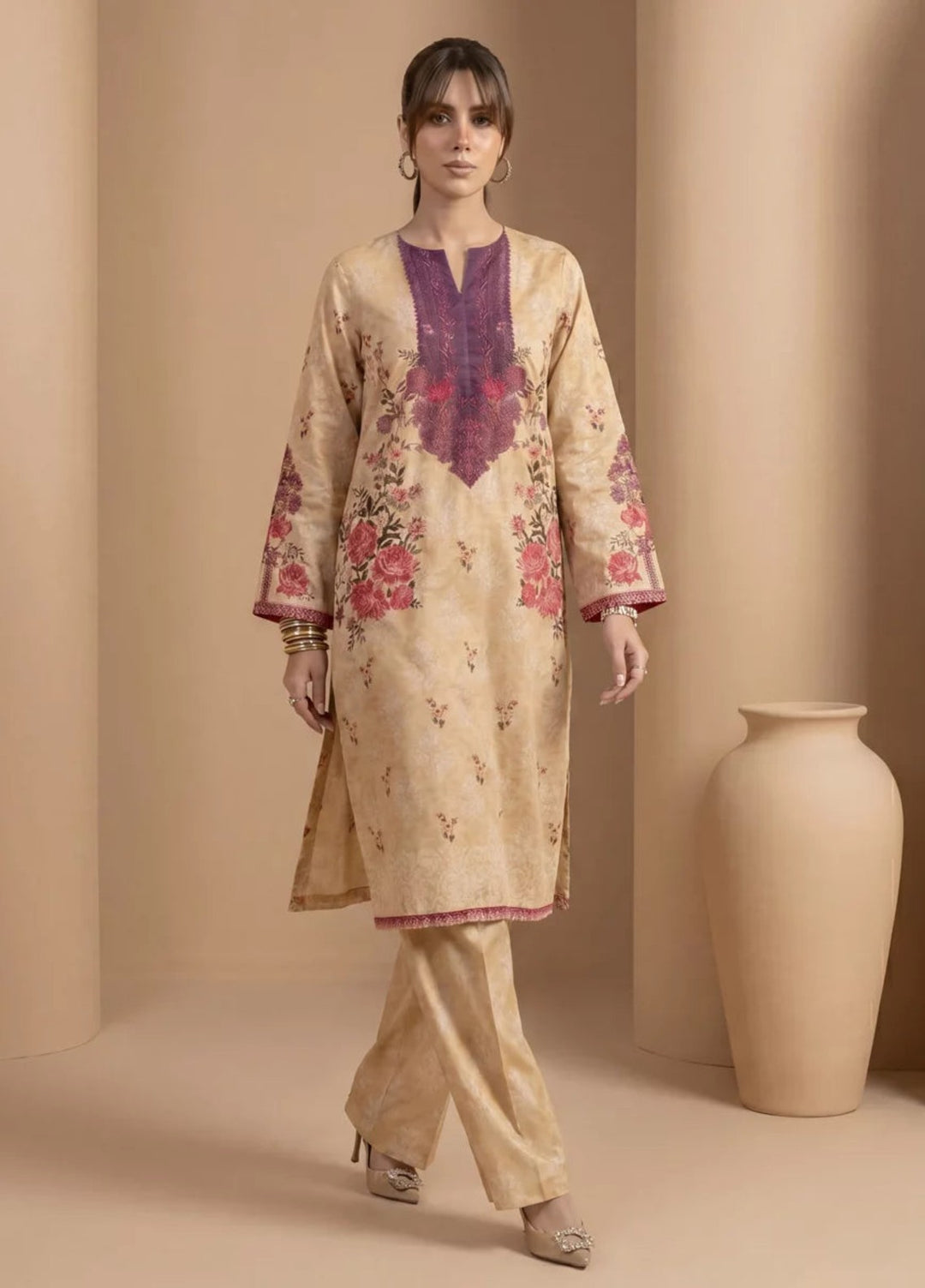 Salitex Women RTW Printed Jacquard 2 Piece Suit SS26L2PBE516 Casual Collection
