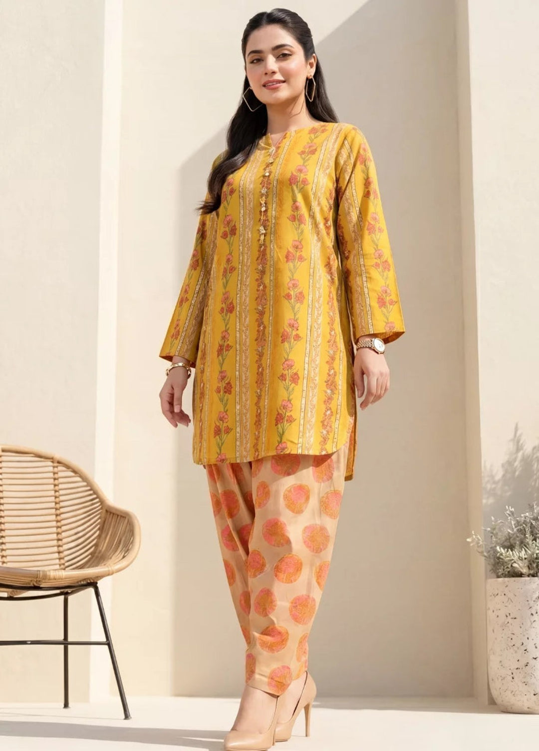 Salitex Women RTW Printed Cambric 2 Piece Suit WP7L2PBE308 Casual Collection