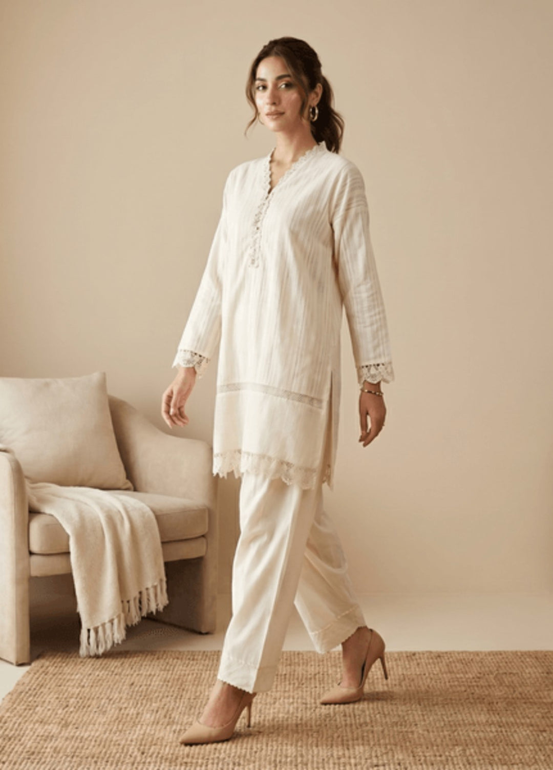 Salitex Women RTW Solids Jacquard 2 Piece Suit SS26L2PBC904 Casual Collection
