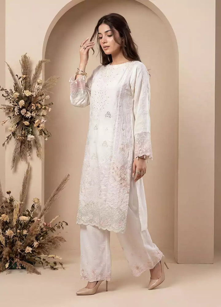 Salitex Women RTW Embroidered Raw Silk 2 Piece Suit EUAL2PELP212 Casual Collection